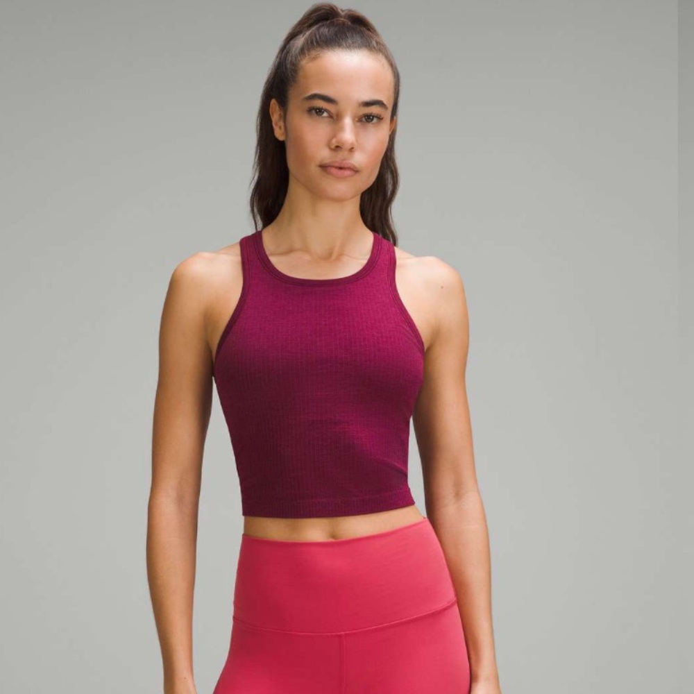 Ebb to Street Cropped Racerback Tank - Deep Luxe - Size 10
